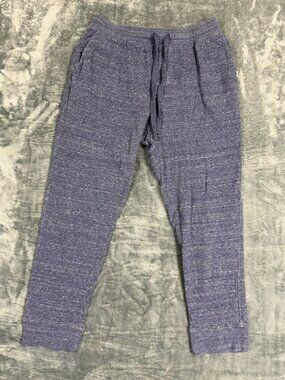 Orvis Heathered Blue Drawstring Lounge Pants L/G Soft Blend